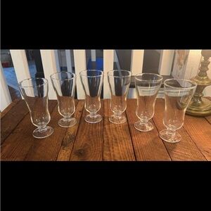 Vintage Clear Glass Goblet Set (8)